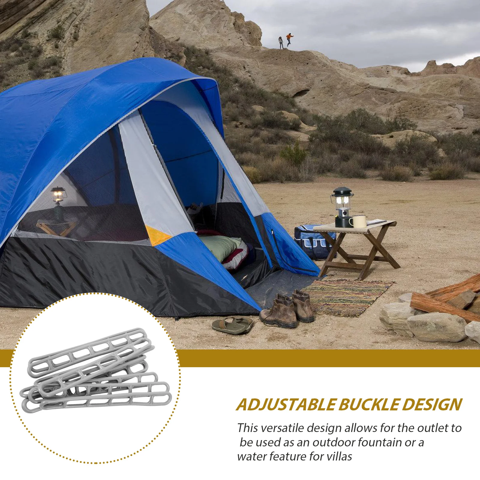 

10pcs Tent Pegs Durable Plastic Reusable Fasteners Tighteners Camping Mountaineering Outdoor Accessories Tent Rope Buckles Wind