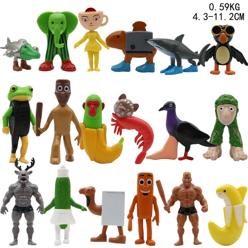 

Итальянский Brainrot Tung Sahur Фигурка Игрушка Tralalero Tralala Фигурки Bombardino Crocodilo Shimpanzini Bananini Модель Декор Кукла Подарок