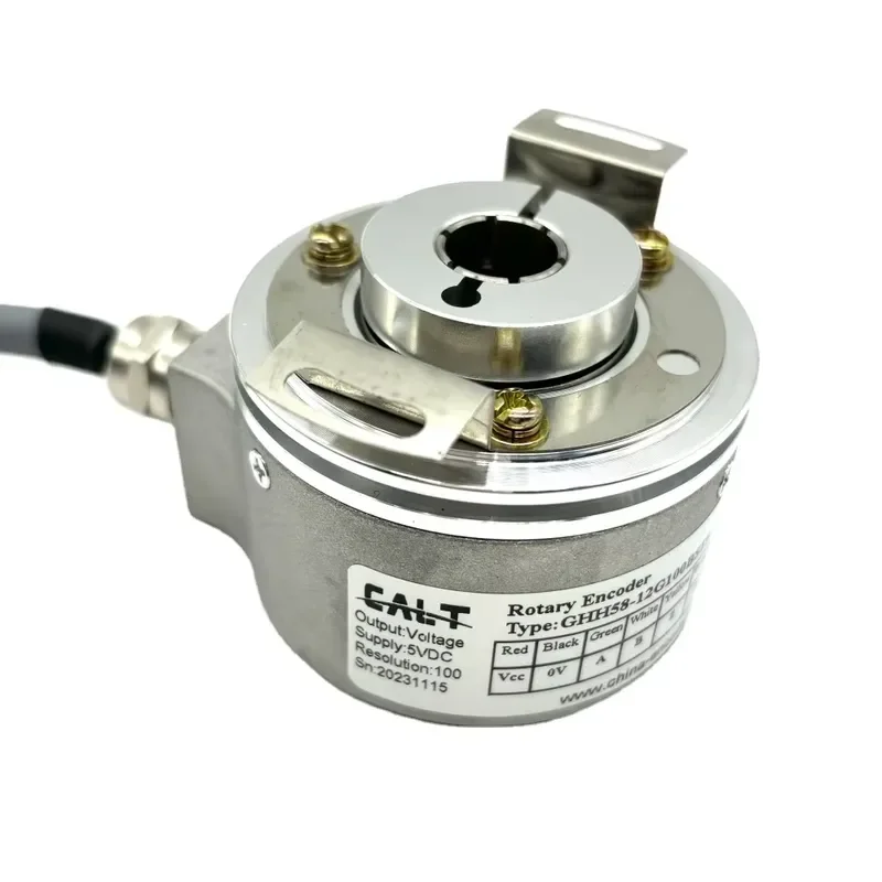 for GHH58-12G100BST5-16M Rotary Encoder 12mm Hollow Shaft Output 5V 100PPR Outdoor