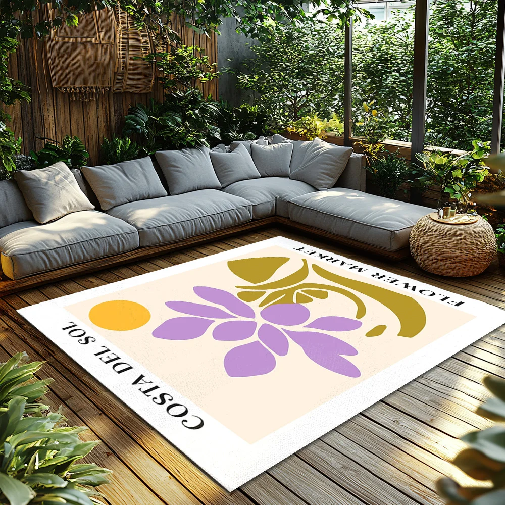 سجادة منطقة الأزهار قابلة للغسل وغير قابلة للانزلاق، سجادة تجريدية حديثة لغرفة المعيشة وغرفة النوم، سجادة أرضية لديكور المنزل، سجادة داخلية وخارجية #2