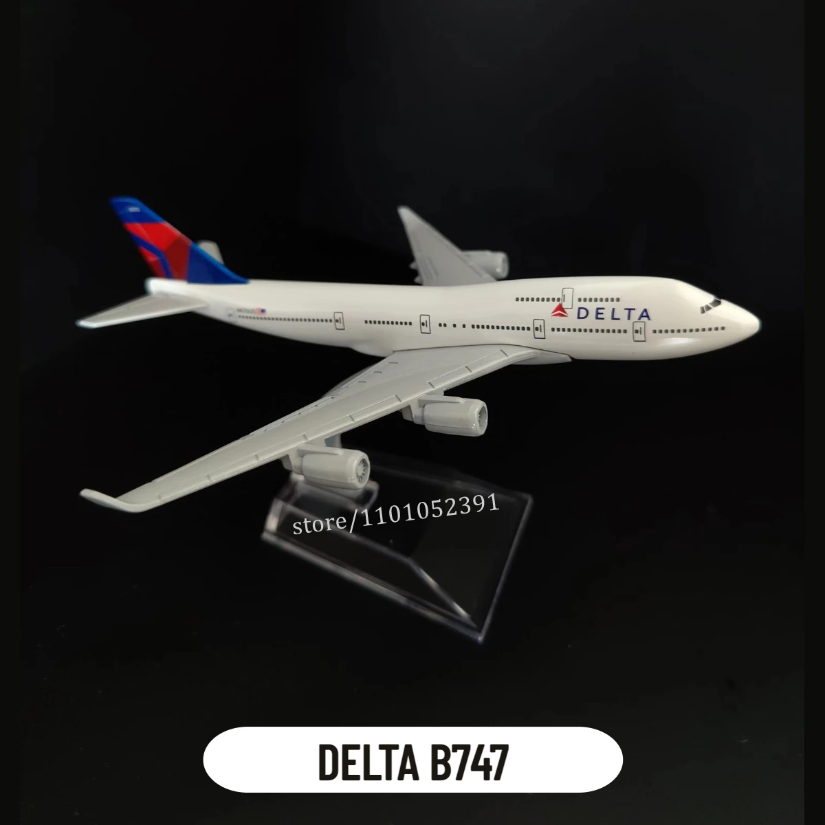 Scale 1:400 Metal Aircraft Replica Delta B747 Plane Boeing Airbus Model Aviation Diecast Miniature Art Kids Toys for Boys