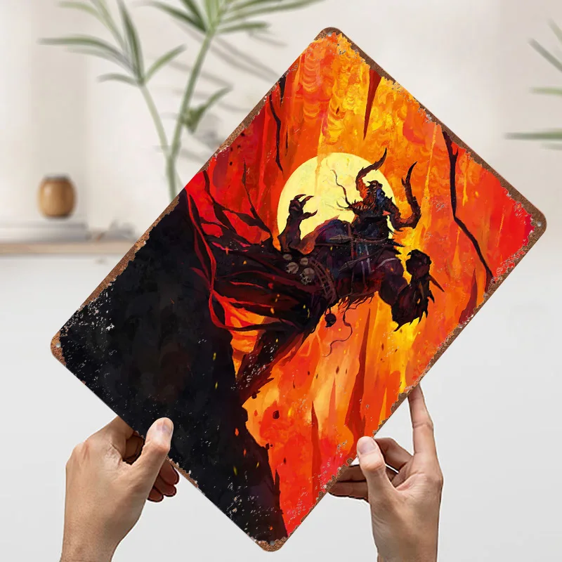 모라우그 퓨리 오브 아쿠움 메탈 포스터 메탈 사인 벽 장식 인테리어 맞춤형 틴 사인 홈 데코 바 액세서리 오피스 데코