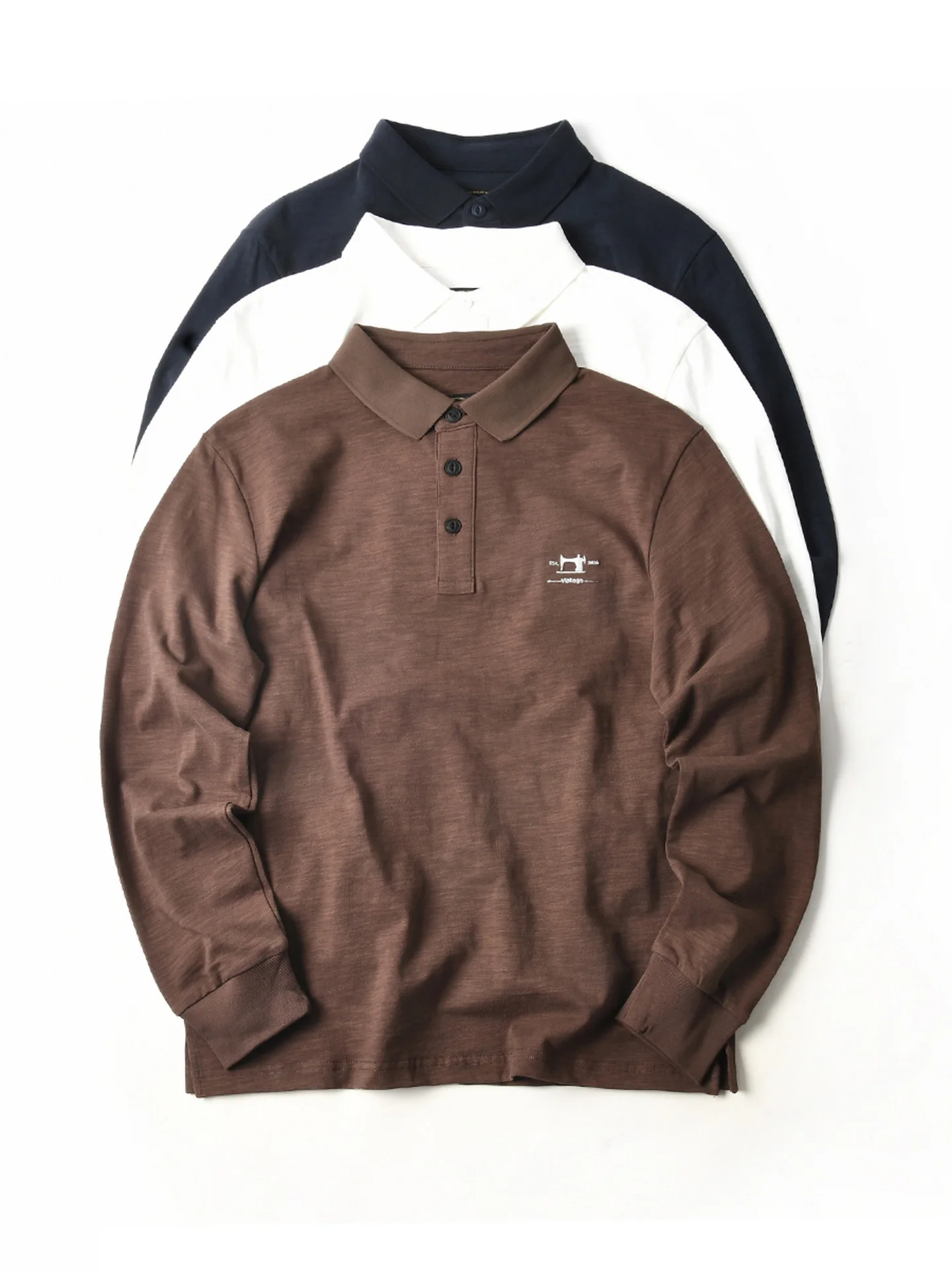 New American Style Loose Fit Casual Cotton  Shirt Men's Autumn Bamboo Cotton Base Layer Sweatshirt Fashion Urban Wear