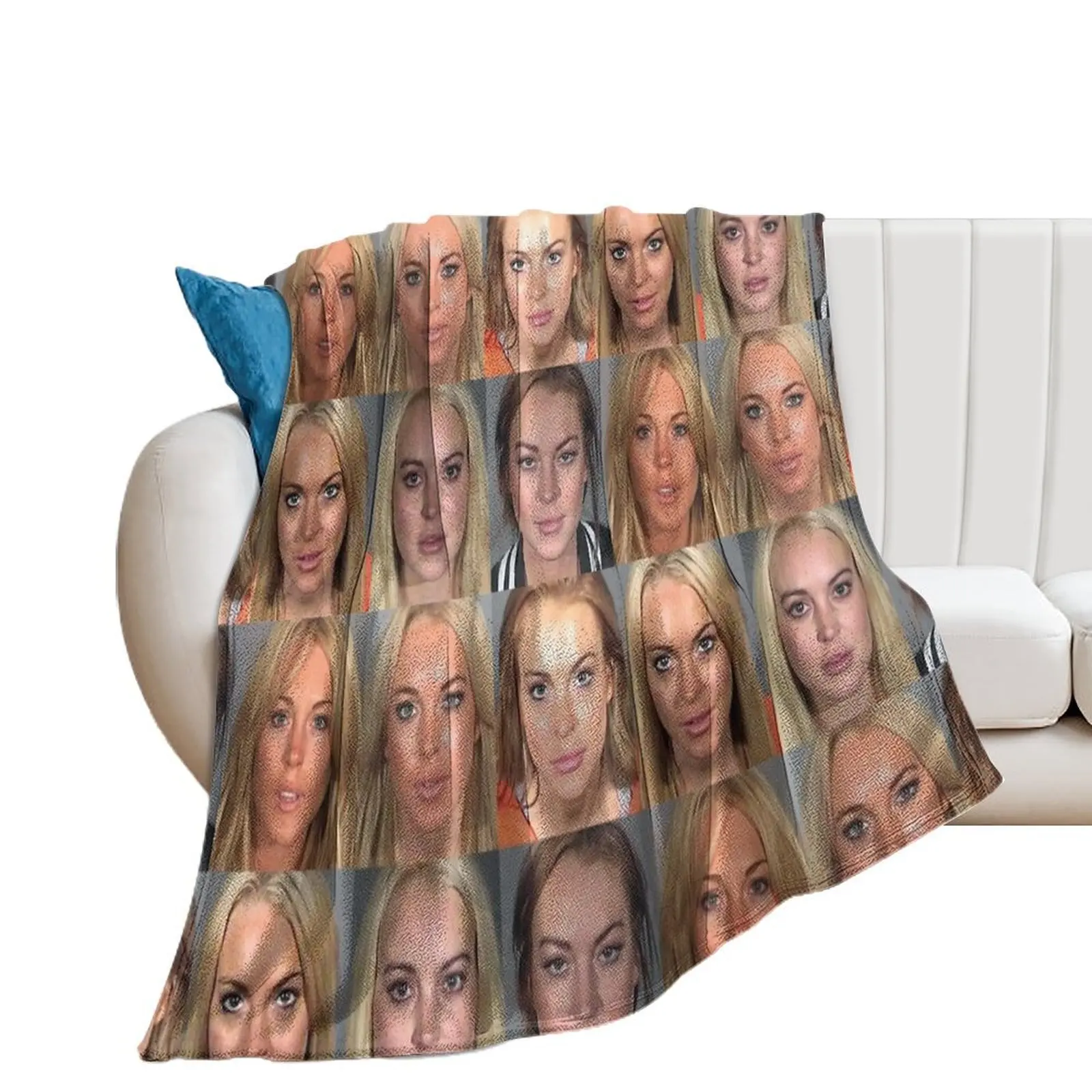 lindsay lohan mugshot Throw Blanket Winter beds heavy to sleep Blankets