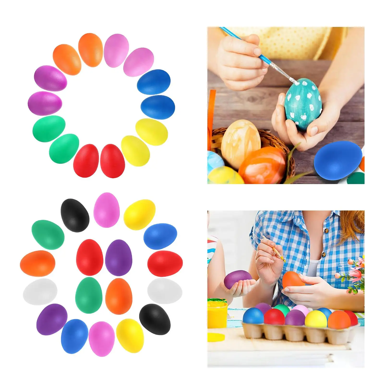 Egg Shakers Hand Percussion Set Portable Plastic Music Learning Toys for Children Early Education