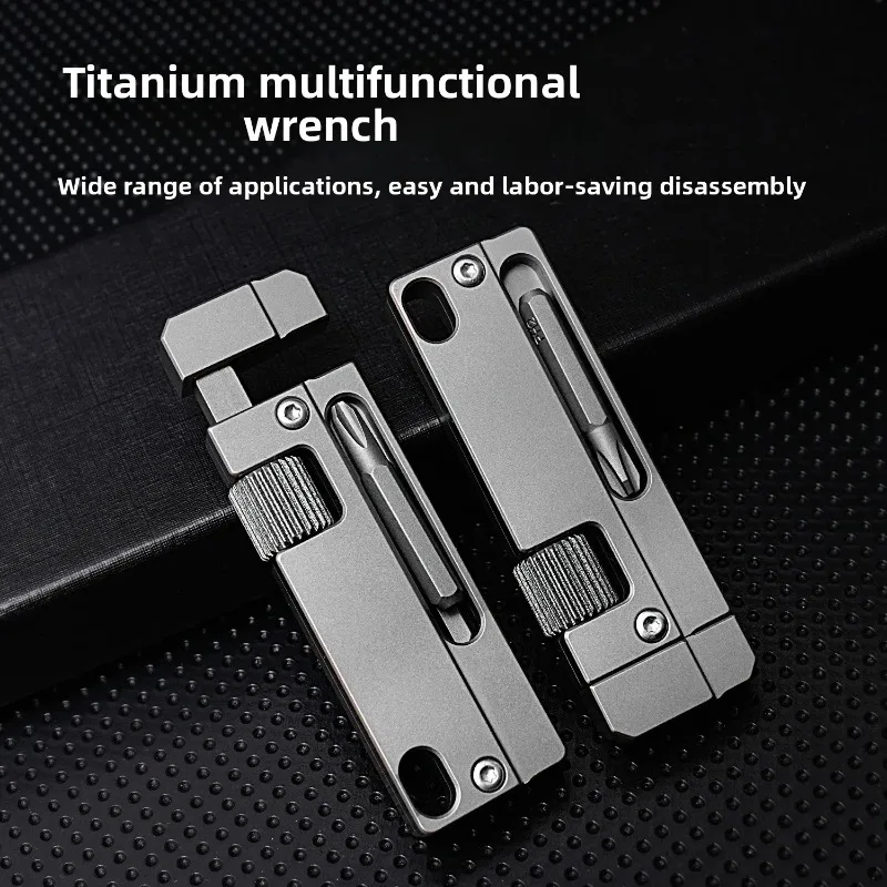 Titanium Alloy Multifunctional Open Wrench Portable Daily Carry Tool Adjustable Repair Hand Wrench