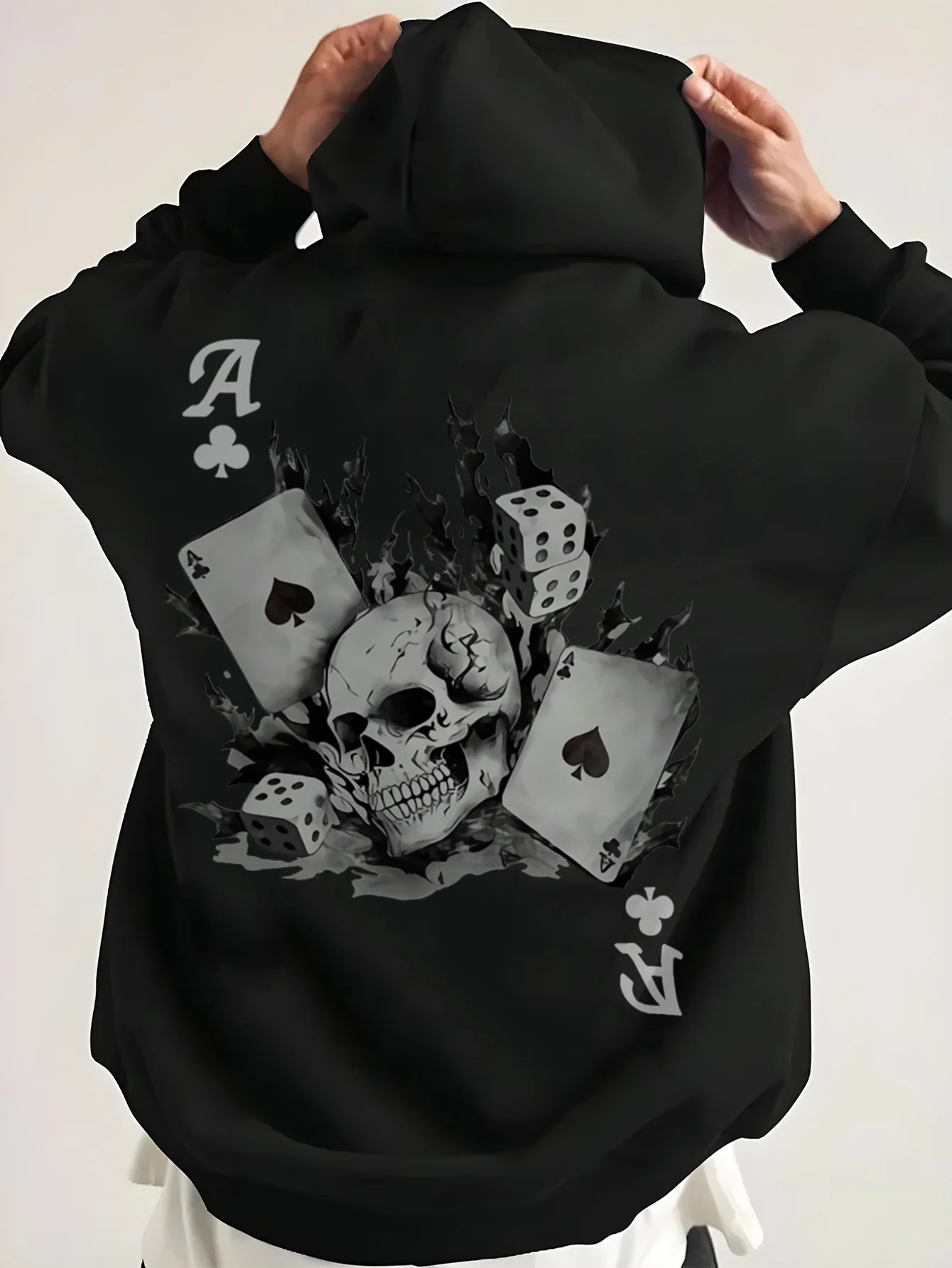 Sudaderas con capucha de algodón para hombre y mujer, estampado gráfico de oso de calavera, otoño e invierno, marca de entrenamiento deportivo callejero al aire libre, moda