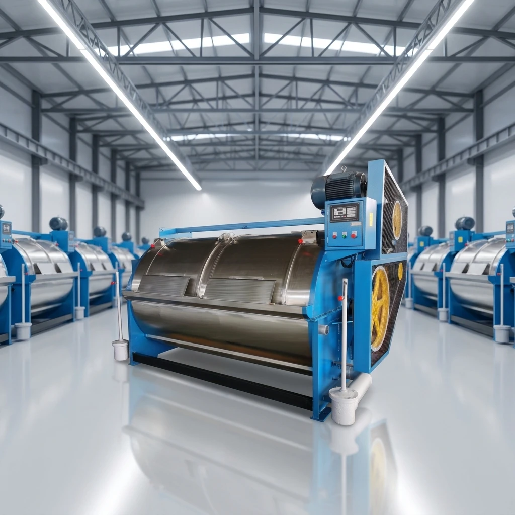 200kg Industrial Heavy Duty Horizontal Stainless Steel Semi-Automatic Steam Belly Washer for Jeans and Clothing Factory Pro