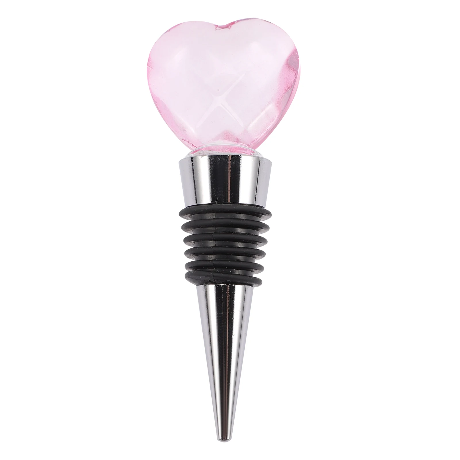 

Crystal Stoppers Heart Shaped Pink Glass For Bottles Wedding Favors Decorative Alcohol Plugs Keeps Air Out Taste