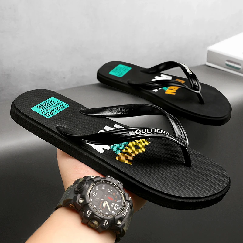 New Men's Flip Flops with Soft Sole,Comfortable,Open Toe Flip Flops for Indoor and Outdoor Walks,Summer Beach Flip Flops