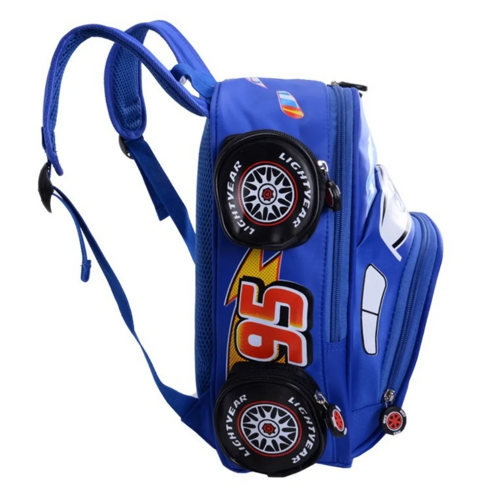 New Children\'s Backpack Elementary School Student Cartoon Car Backpack 3D Stereoscopic Reduce Burden Large Capacity Waterproof