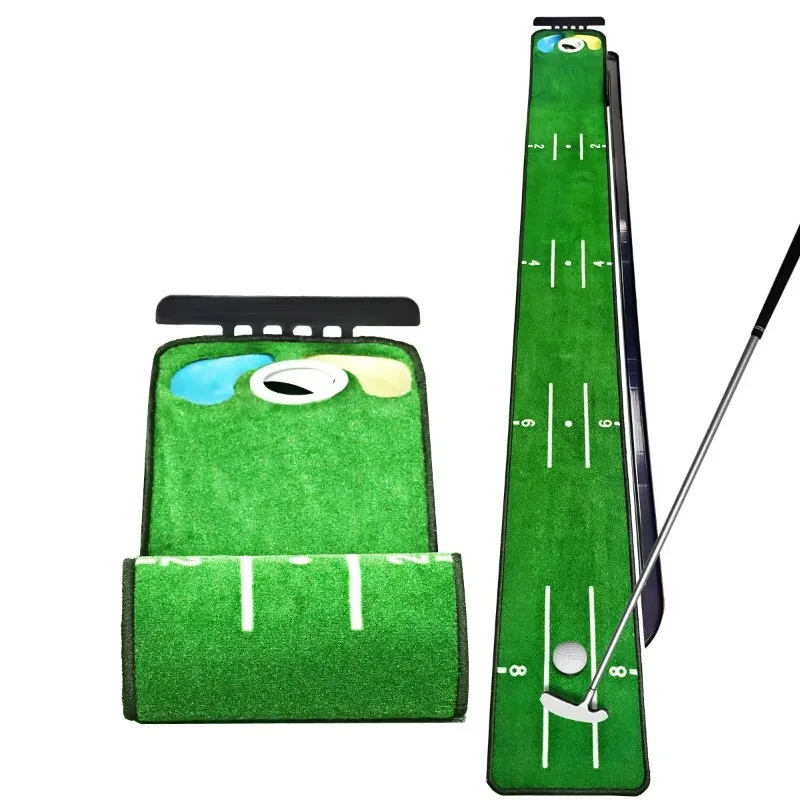 Durable High Quality Indoor Golf Putting Green Trainer Practice Mat With Solid Base Suitable For Beginner Golf Putting Practice