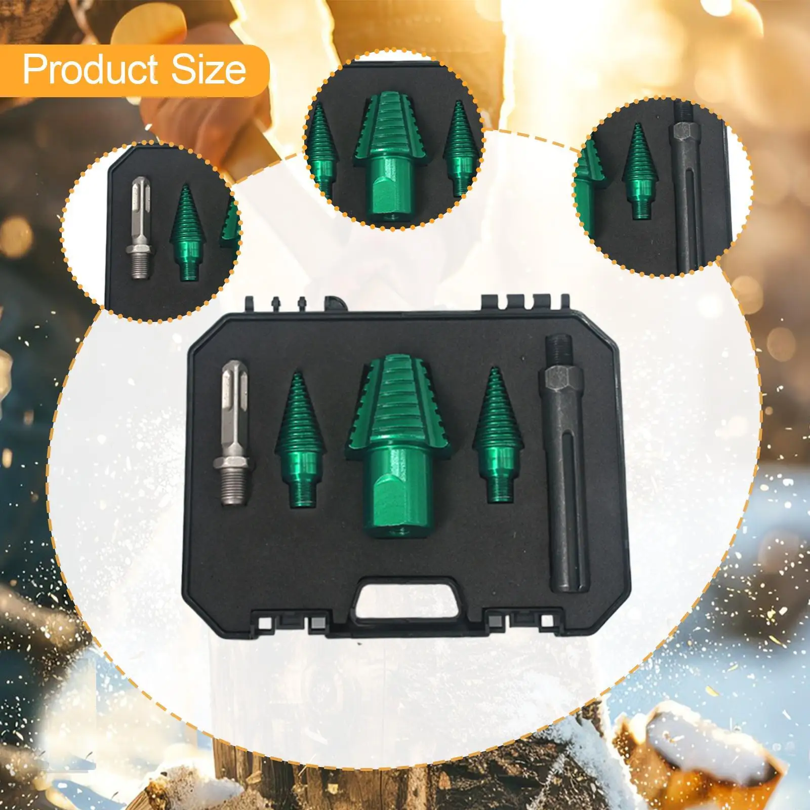 Picture 6: 5-piece Wood Drill Set with Kindling Firewood And Cone Drill Made of Carbon