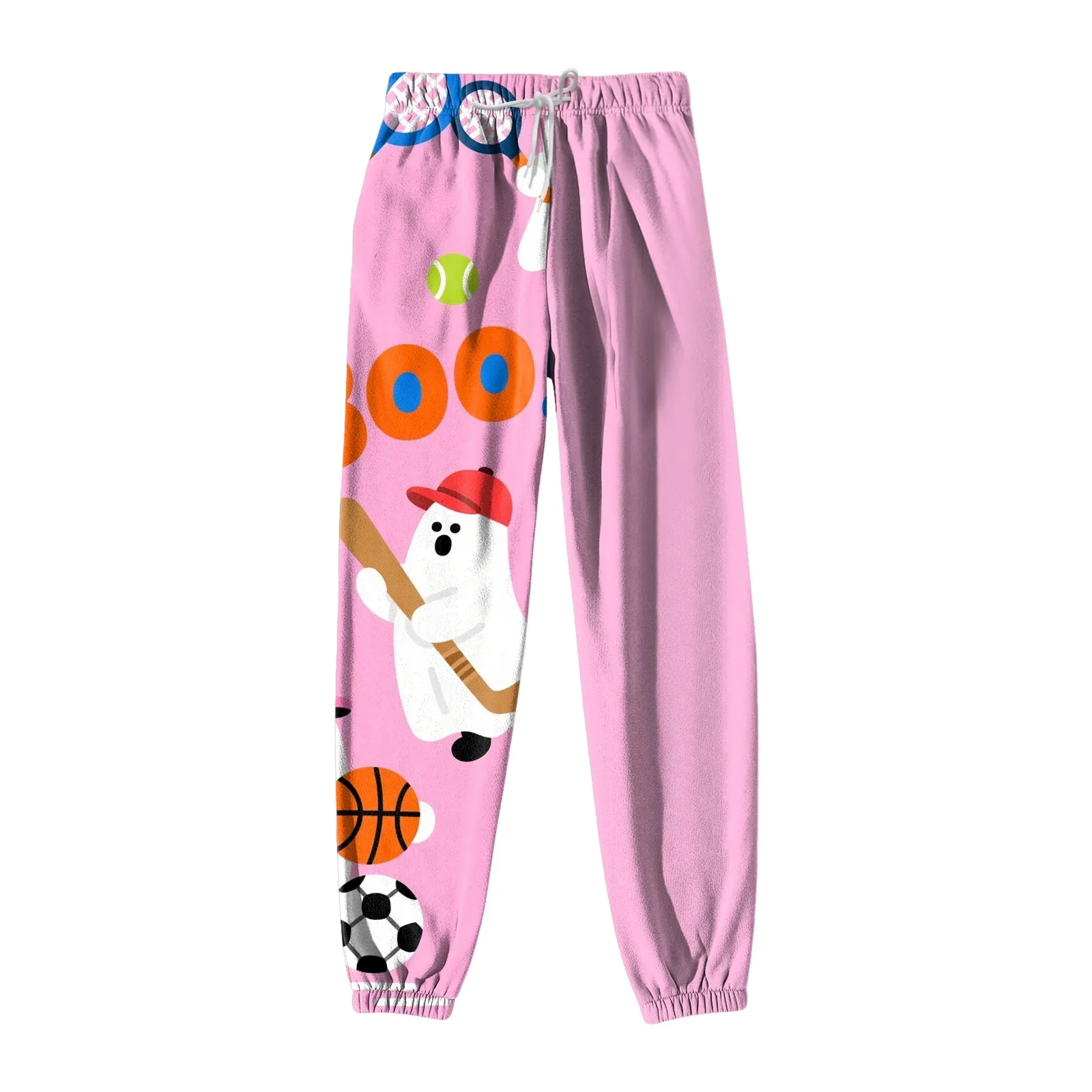 Halloween print, casual fashion trend, 3D printed loose waistband, sports and fitness pants, holiday gifts for men and women