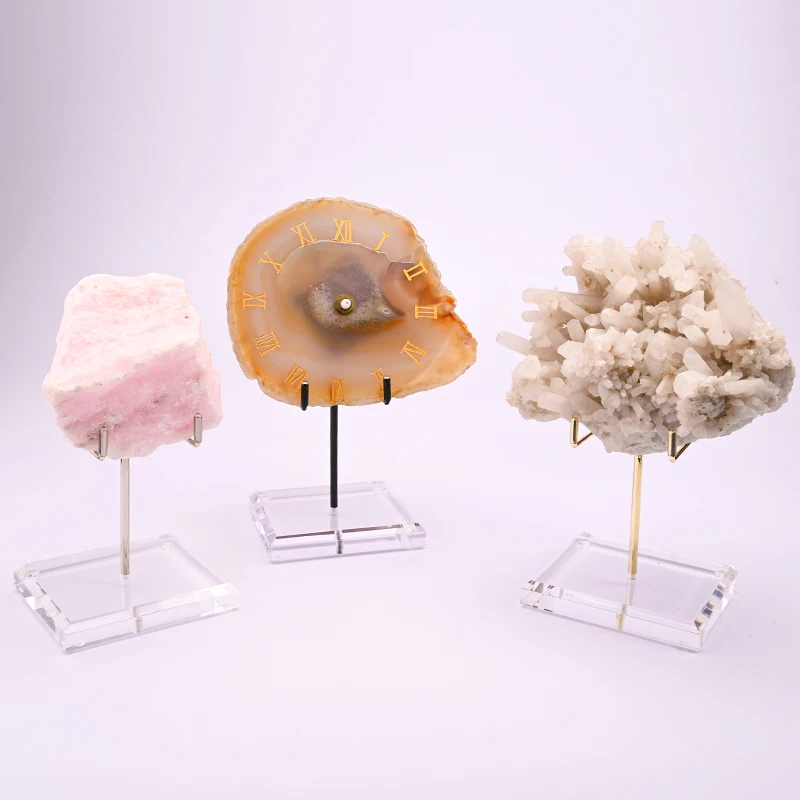 Larger Factory Supply Metal Background Stand Metal Frame Stand in Low Price Crystal Stone Display Mineral Holder Display Rack