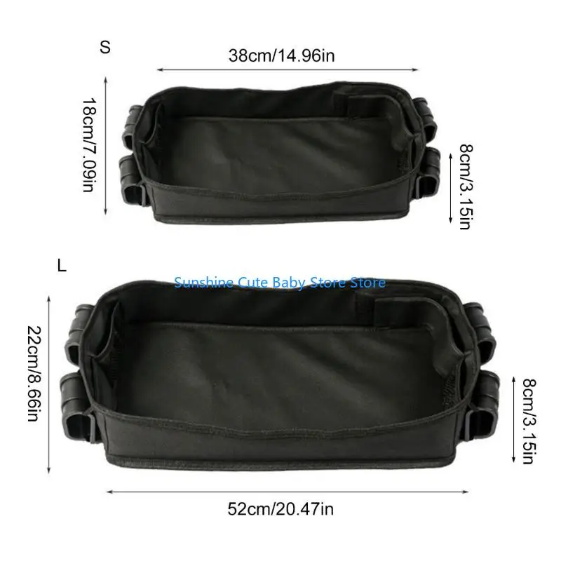 لوحة تخزين لعربات الأطفال للسفر C5AF مع حامل أكواب آمن وجيوب تخزين للمنظم الأساسي للأطفال