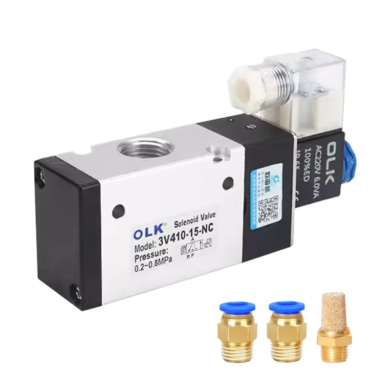 

3V410-15-NO 3V410-15-NC Two Position Three-way Pneumatic Solenoid Valve Normally Closed Normally Open Air Control Valve