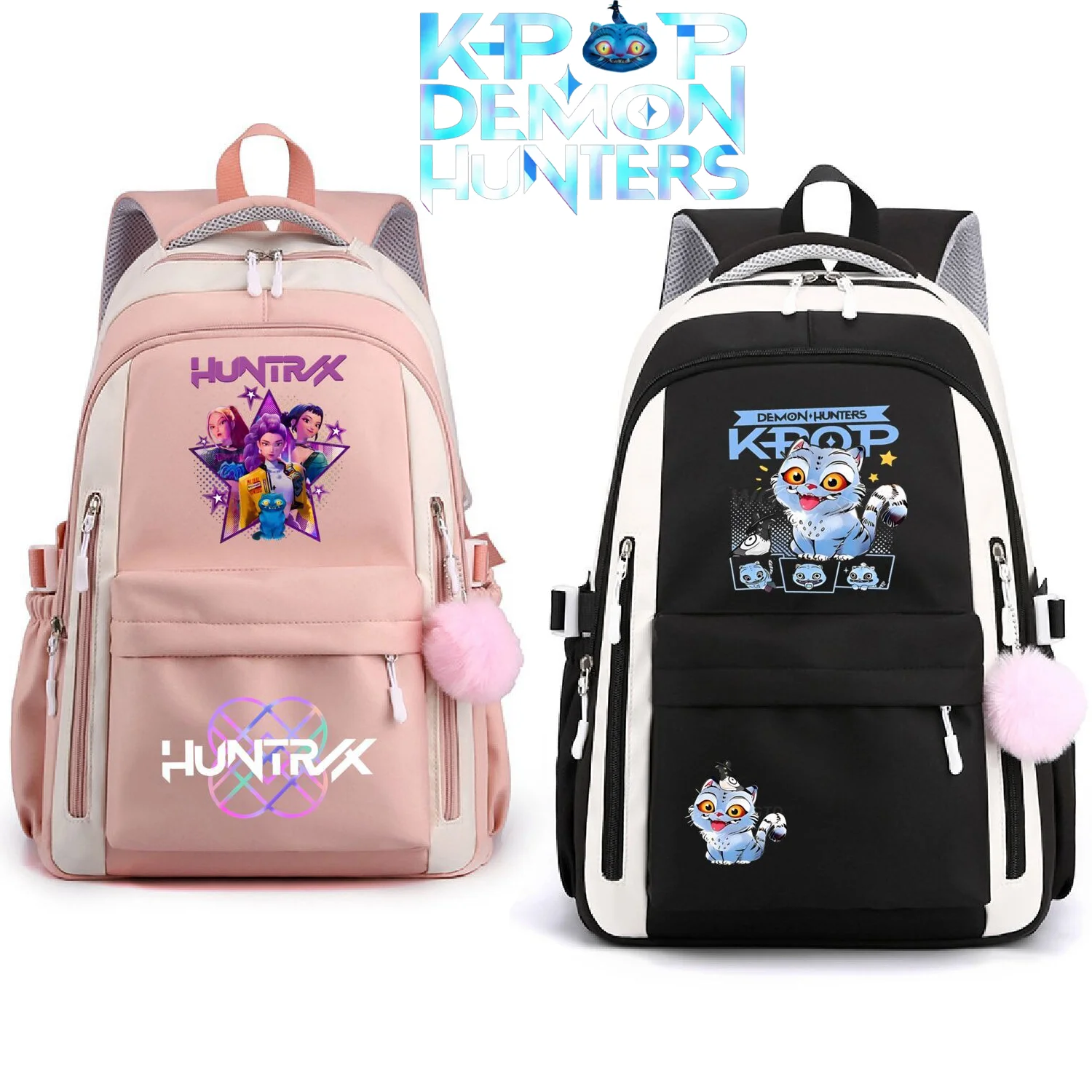 

KPop Demon Hunters Cartoon Backpack Boys Girls Bookbag Casual Travel Knapsack Teenage College Student Schoolbag Birthday Gifts