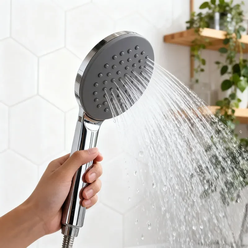 

Bathroom High-Pressure Handheld Shower Head Showerhead Set Water-Saving Shower Head with 1.5m Shower Hose Wall-Mounted Bracket