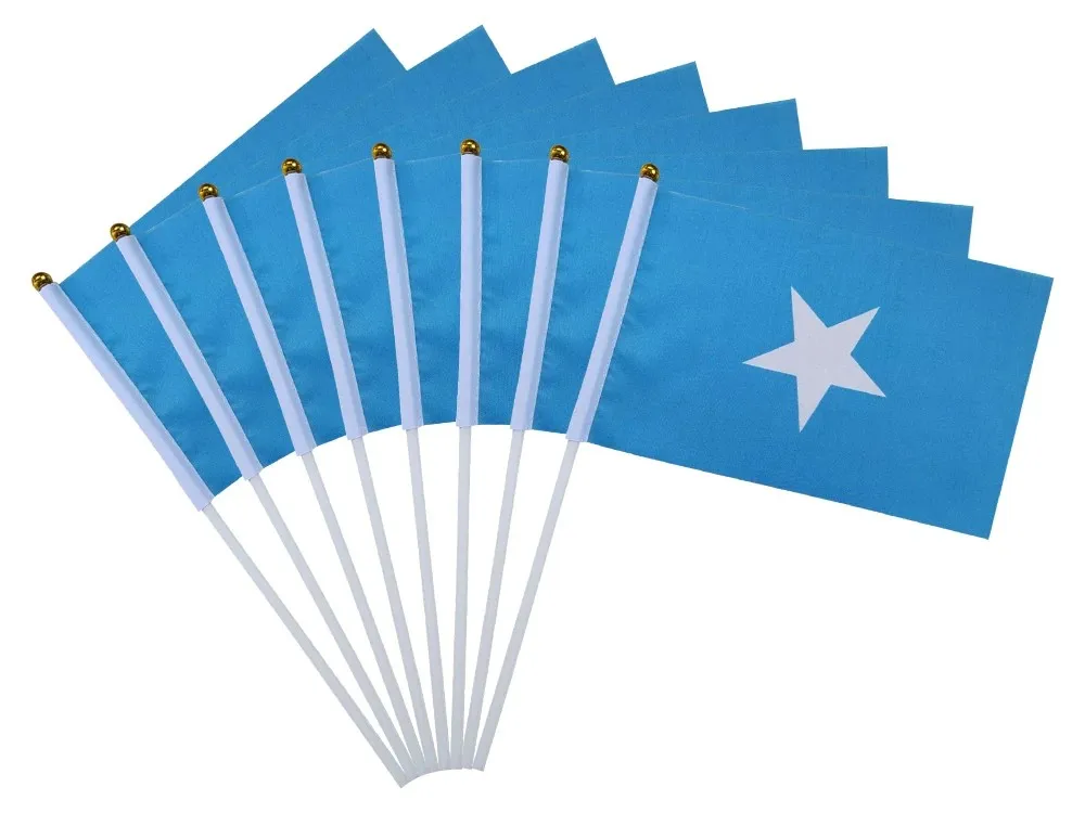 14*21cm Somalia Hand Flag, Somalia Somali National Flag World African Countries Hand Held Small Waving Flag