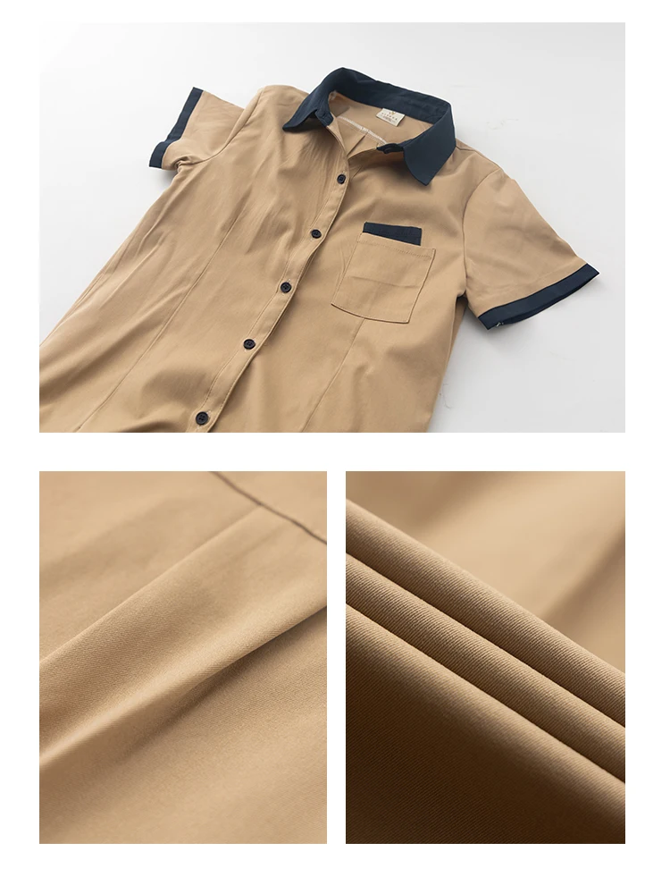 زي قميص النادل الكلاسيكي ، قميص متين ، ملابس كلاسيكية ، معطف صيفي ، مثالي للمطاعم ، وزرة فندق راقي ، قمم فردية