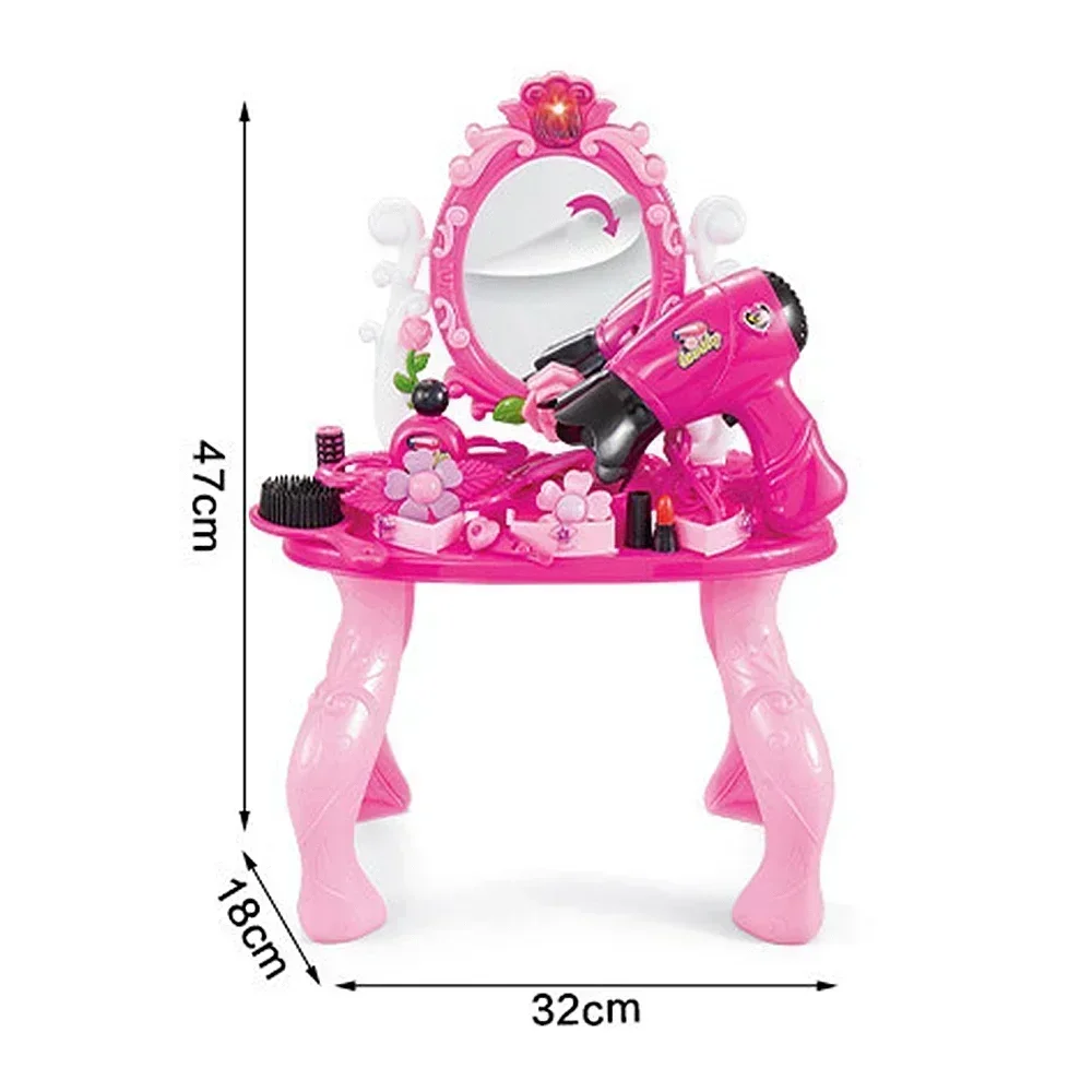 Oggetti di scena di alta qualità Regali di Natale per bambini Brithday Giocare a casa Giocattoli Set di giocattoli per trucco da toletta simulato rosa viola
