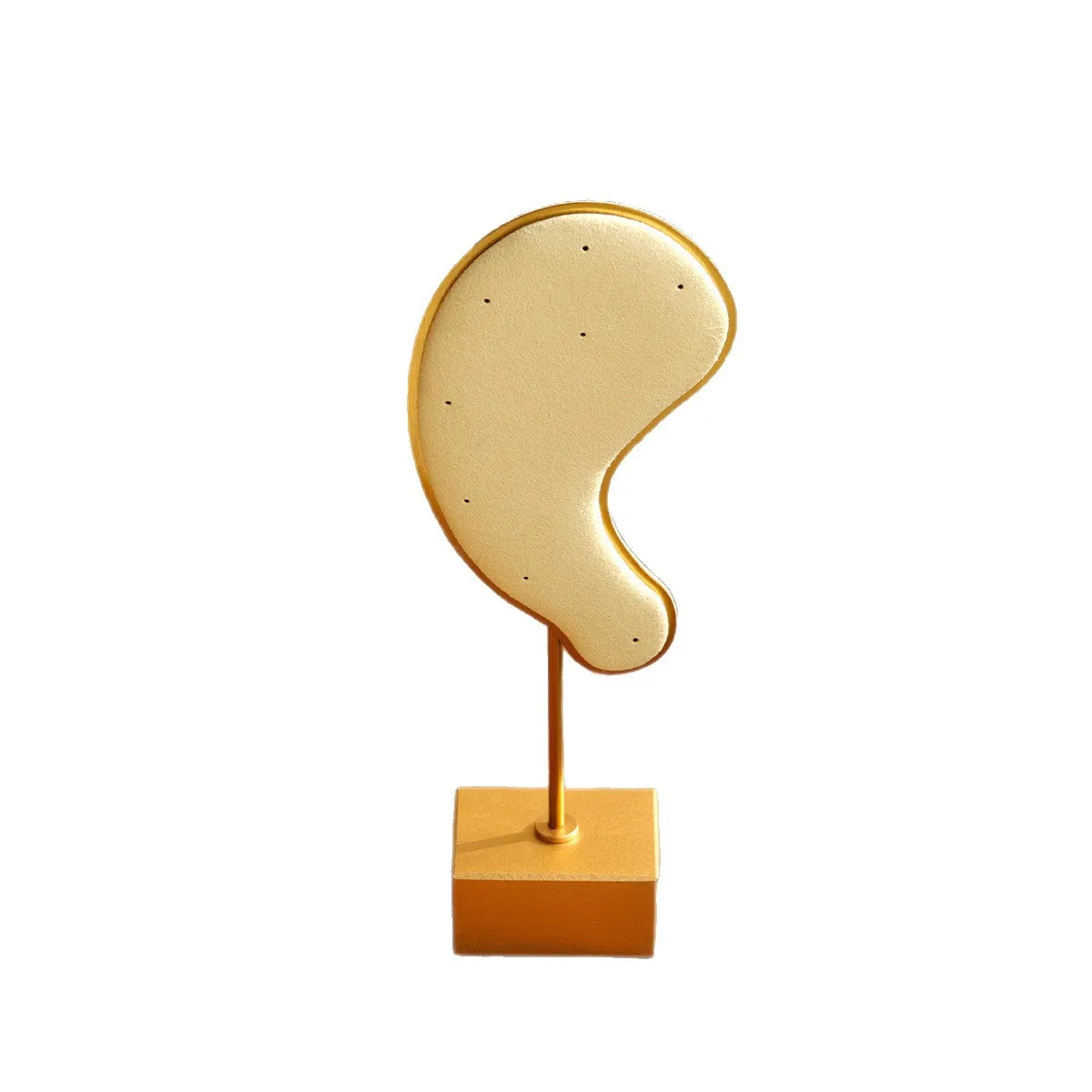 Multi-color Microfiber Fashion Earring Display Stand Ear-shaped Jewelry Organizer Holder for Ear Clip Studs