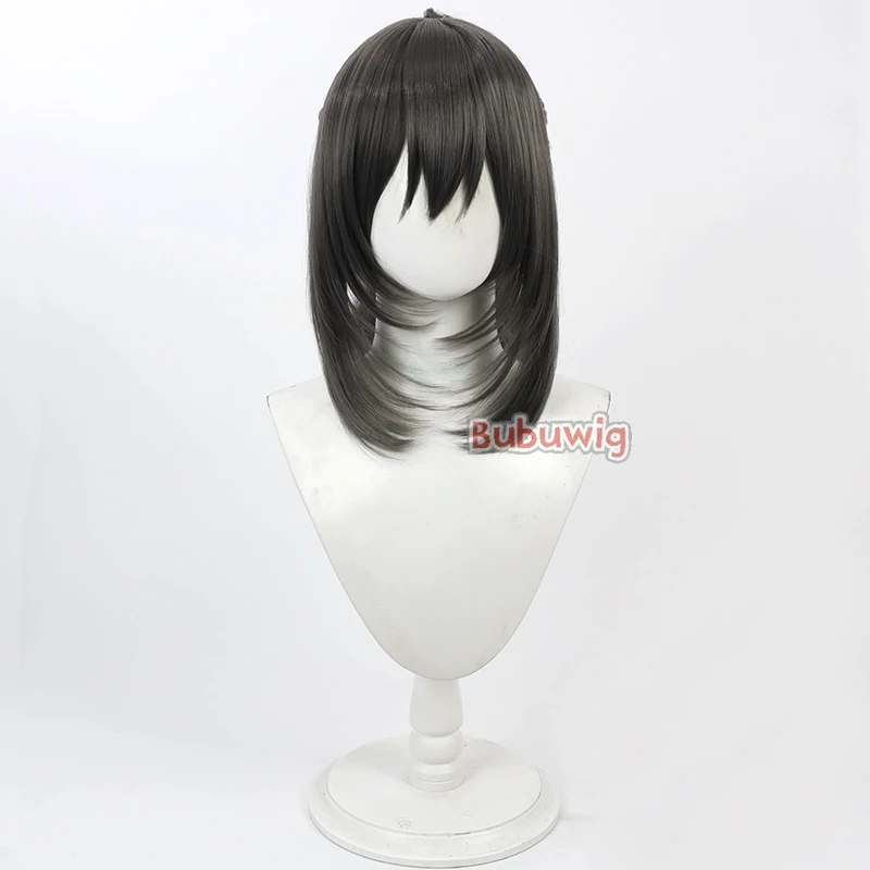 Bubuwig Synthetic Hair Trailblazer Cosplay Wigs Honkai: Star Rail Trailblazer 60cm Wavy Dark Gray Ponytail Wig Heat Resistant