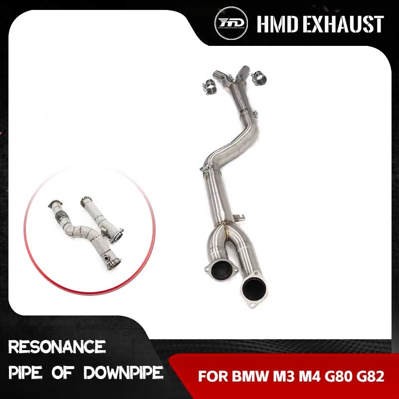 

HMD exhaust system stainless steel performance mid-pipe + downpipe for BMW M3 M4 G80 G83