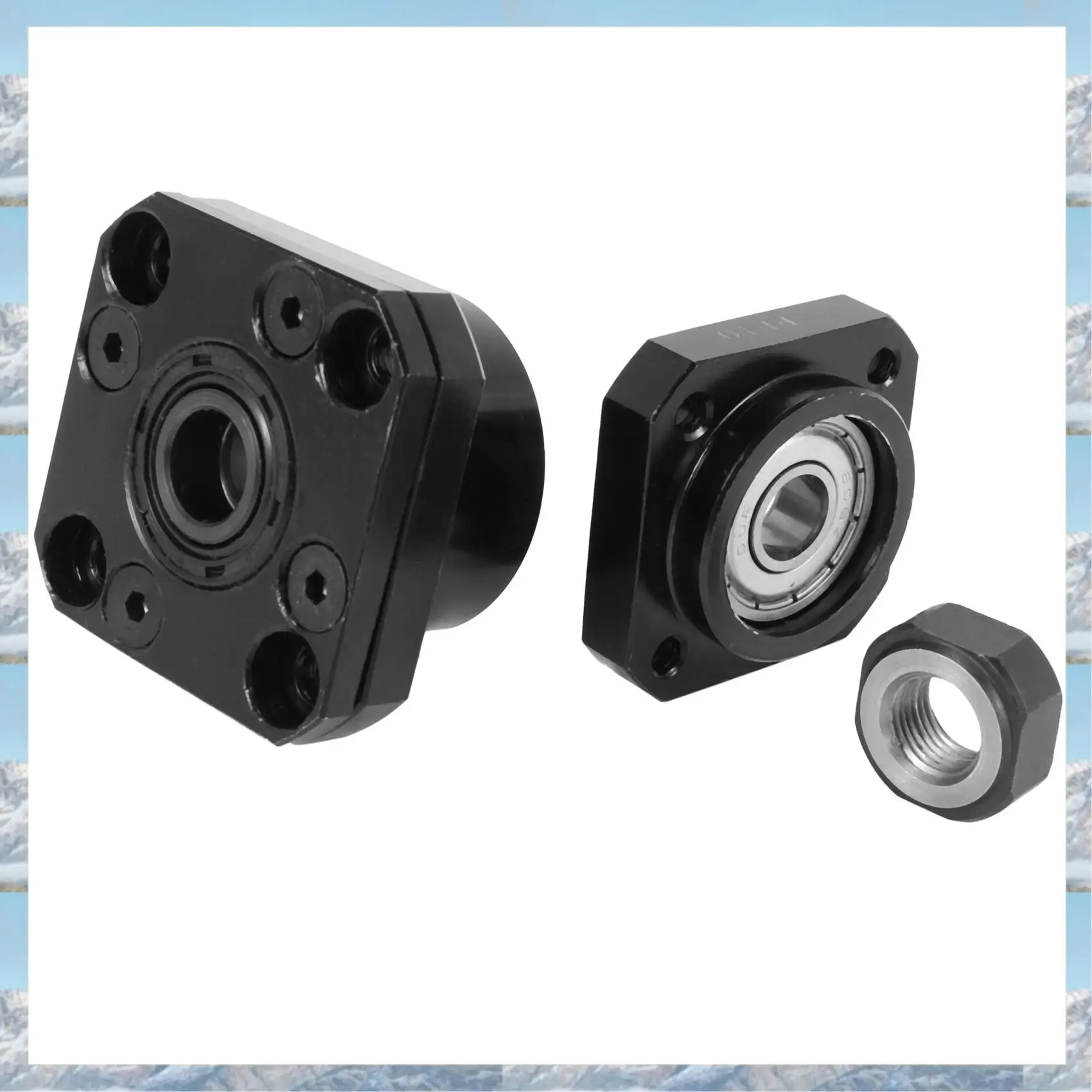 2025 Hot Style 1 stks FK10 Vaste Kant + 1 stks FF10 Zwevende Kant Voor SFU1204 Kogelomloopspindel CNC Onderdelen Kogelomloopspindel 1204 Fk/Ff10 Eindsteun