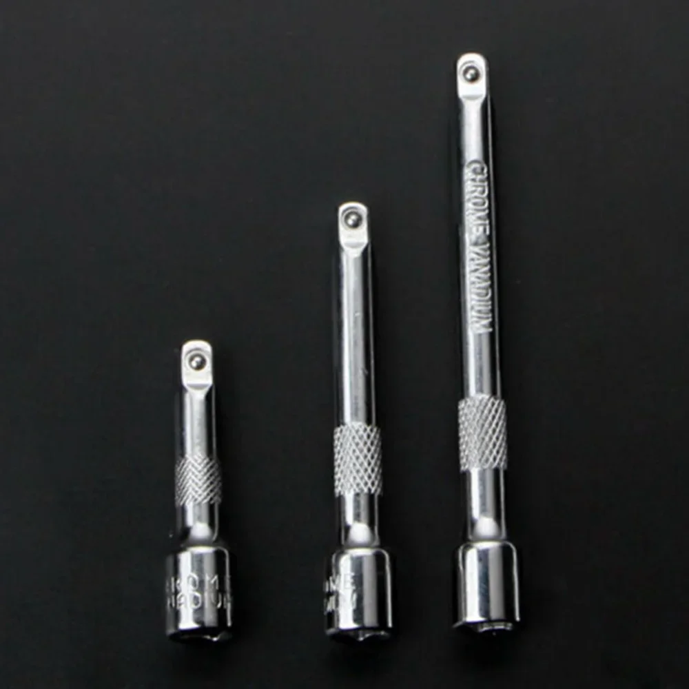 3pcs Extension Extender Bar Set 1/4inch Drive Ratchet Wrench Socket Kit Tools Sliding Rod, Small Square Rod, Etc