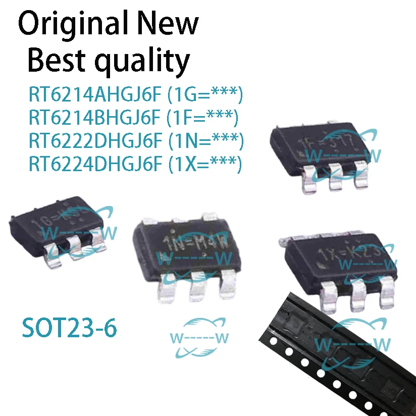 10-50PCS RT6214AHGJ6F 1G= RT6214BHGJ6F 1F= RT6222DHGJ6F 1N= RT6224DHGJ6F 1X= RT6214AH RT6214BH RT6222DH RT6224DH SOT23-6 IC CHIP