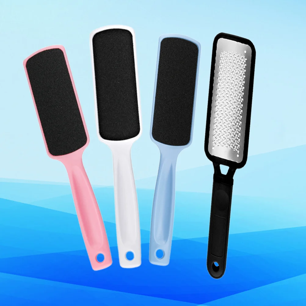 

1 шт., пилочка для ног, инструмент для педикюра из нержавеющей стали, двухсторонний отшелушивающий аппарат для удаления мозолей для гладкой кожи, профессиональное домашнее использование, черный