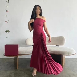 Customized Intricate Fashion Jersey Pleat Ruched Draped Mermaid Off-the-shoulder Midi Dresses Bespoke Occasion Dresses Elegant