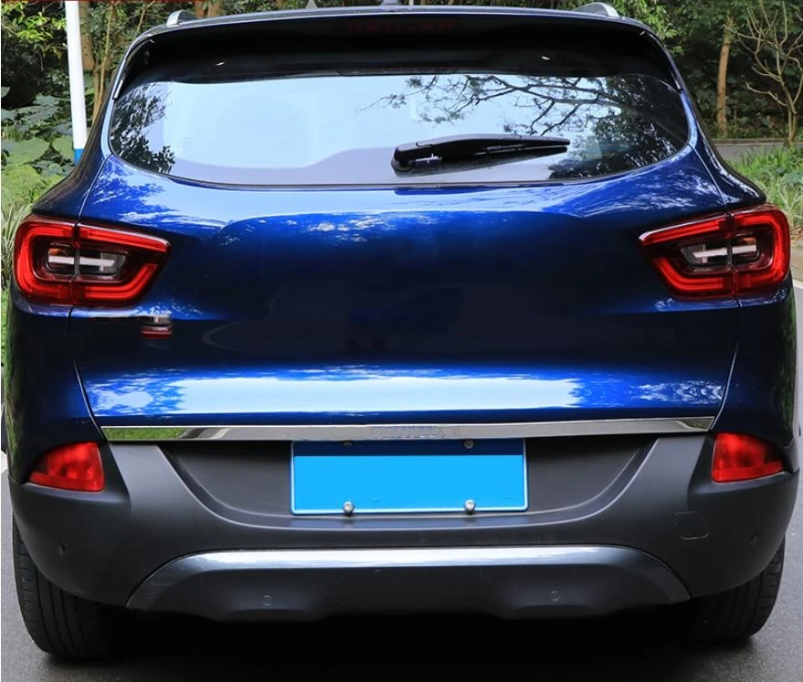 Tailgate Rear Door Bottom Cover Molding Trim Stainless Steel back door trim car Accessories For Renault Kadjar 2016-2019