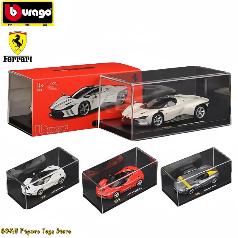 Original Bburago 1:43  Ferrari Sports Car Alloy Miniature Diecast Model Daytona Sp3 Ferrari Fxx K Laferrari Monza Car Kids Gifts