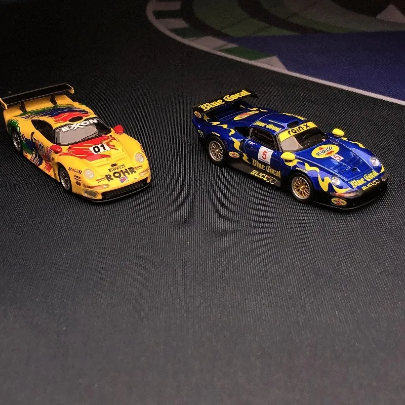 سباركي 1/64 911 GT1 المرجان الأزرق و 1997 ROHR سباق لعبة معدنيّة سيارة دييكاست نموذج معدني الهدايا