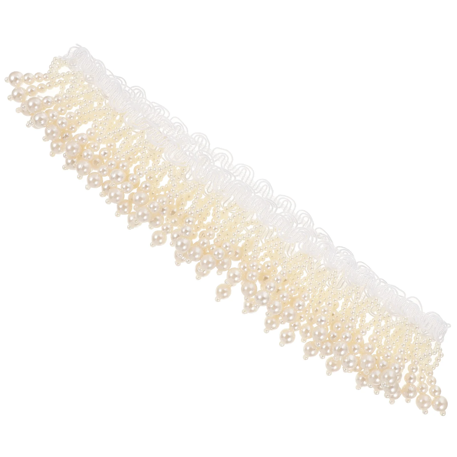 

Pearl Tassel Lace Decorative Ribbon for Beading Trim Craft Making Skirt Diy Decoration Clothing Pearl Trim Handicraft Tassel