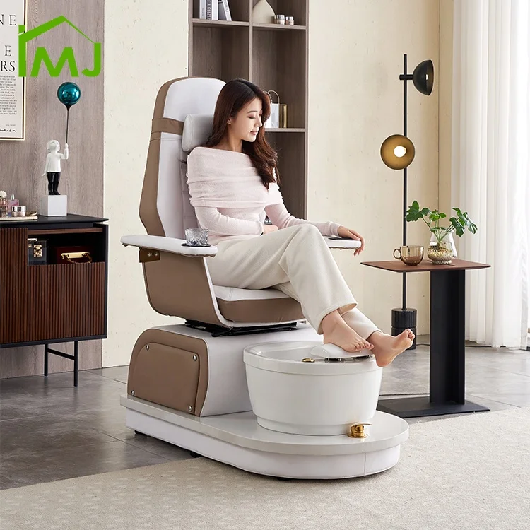 

Modern Nail Salon Rotating Foot Spa Manicure Station Pedicure Chairs With Basin