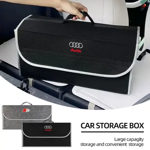 차량용 소프트 펠트 수납 가방 정리함, 접이식 트렁크 가방, 아우디 A4L A6L A3 A4 TT Q3 Q5 Q7 A5 A7 S3 S4 S5 S6 S8 용품