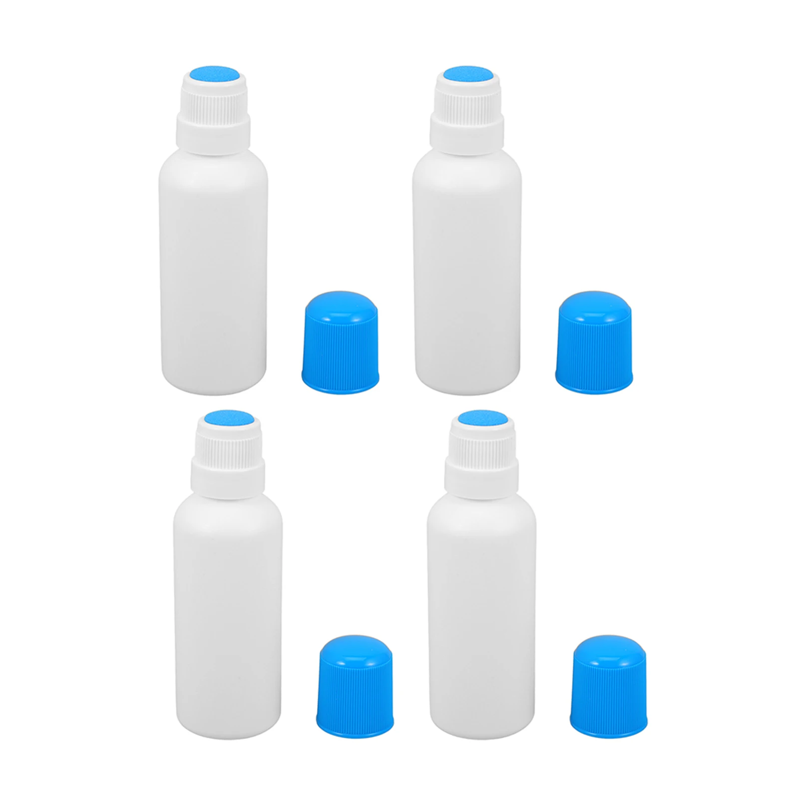 4pcs 100Ml Plastic Sponge Head Dauber Bottles Leakproof Reusable Empty Applicator Containers For Travel Essential Oil