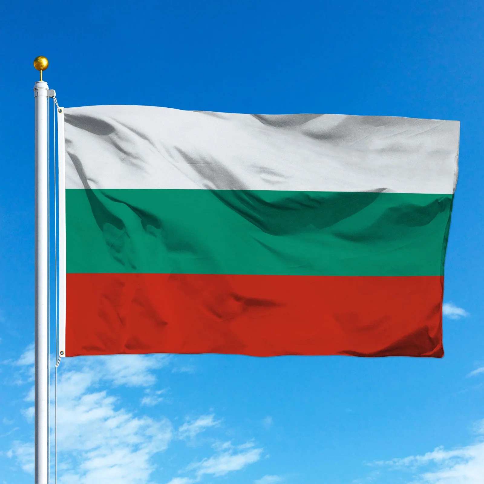 PTEROSAUR-Bulgaria Flag, Bulgaria Bulgarian National Flag, Flags with Brass Grommets for Indoor Outdoor Decor Banner