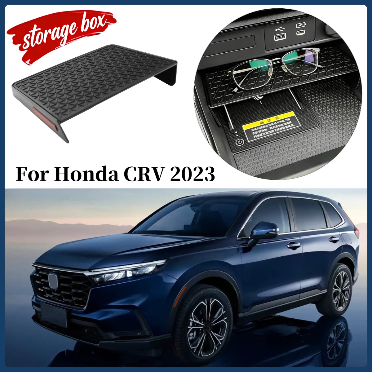 

Car Center Console Storage Box for Honda CRV CR-V 2023-2025 Interior Central Control Stowing Organizer Holder Tray Accessories