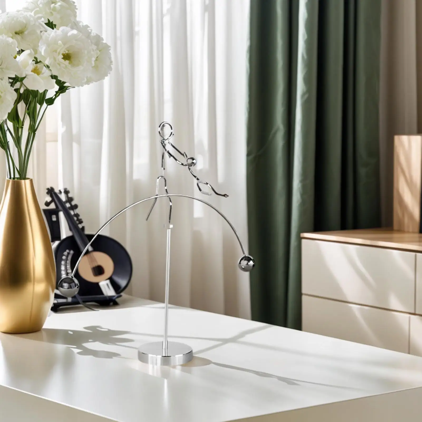 Mainan Keseimbangan, Mainan Meja Penyeimbang, Ornamen Lucu, Dekorasi Baja Tahan Karat untuk Meja, Pesta, Rumah, Tempat Kerja, Ulang Tahun, Rak, Liburan