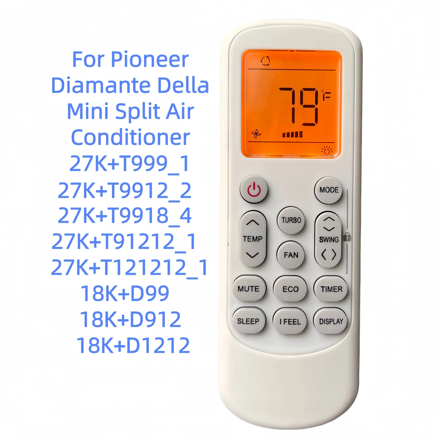 Control remoto GYKQ-78 de alta calidad para aire acondicionado tipo split TRANE, Daizuki, UNIX, TCL, ONIDA, Rheem con retroiluminación