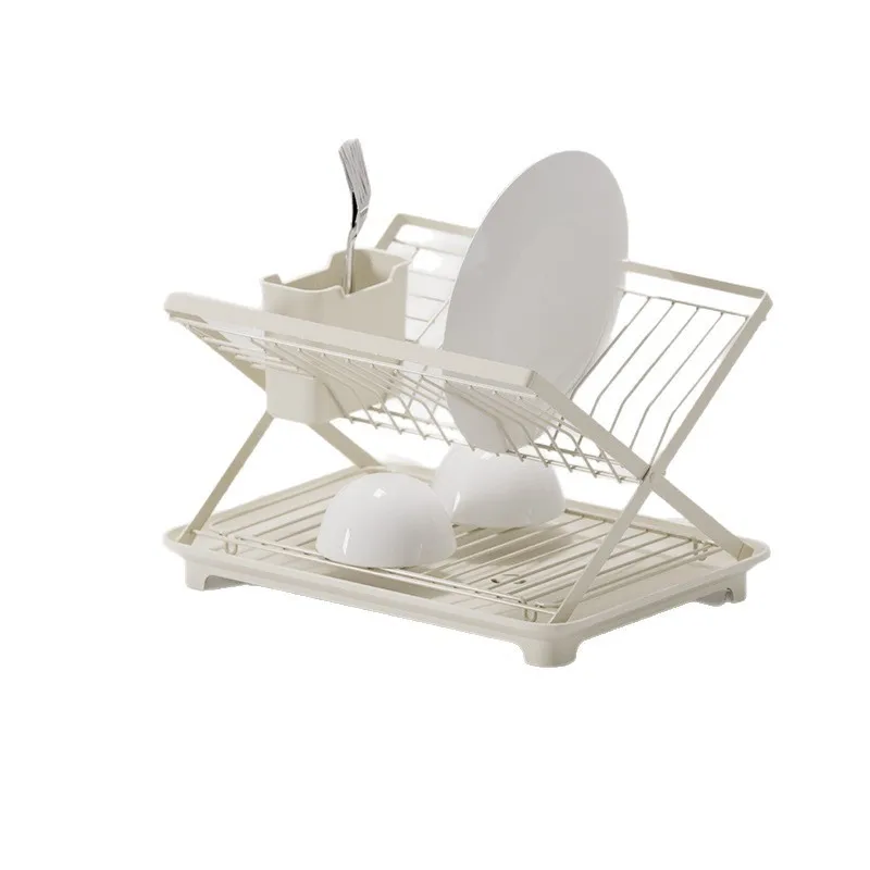 

New hot-selling kitchen retractable dish rack, kitchen utensils, tableware cups, knives, forks, sink, drain storage