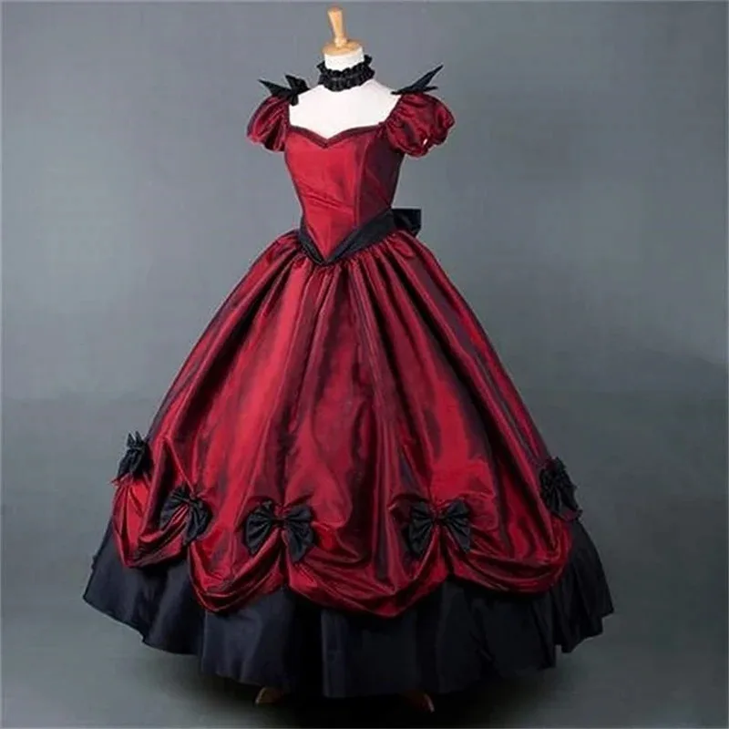 

qa156Женское бальное платье Южной красавицы времен Гражданской войны, готическое викторианское платье в стиле рококо, костюм на Рождество, Хэллоуин