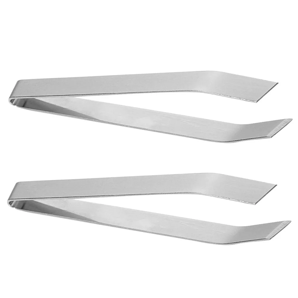

3Pcs Fish Bone Tweezers Ergonomic Design Stainless Steel Food Tweezers for Hair and Bone Removal Slip Resistant Grip