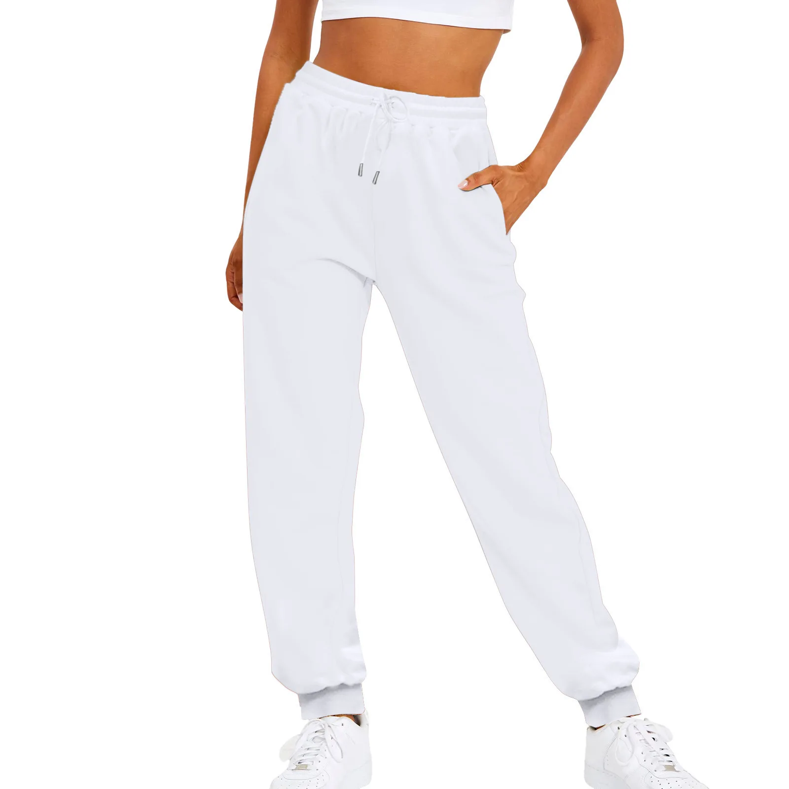 Fashion Womens Casual Sports Pants Running Workout Jogging Warm Fleece Trousers Couple Solid Outdoors Sweatpants Streetwear