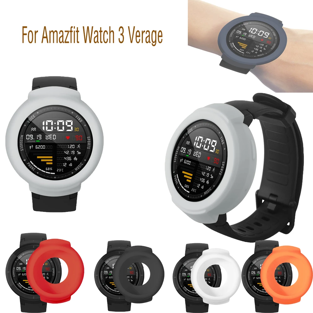 

Силиконовый чехол для часов Amazfit Watch 3 verge, чехол для часов с защитой от падения и царапин, аксессуары для ремешка часов